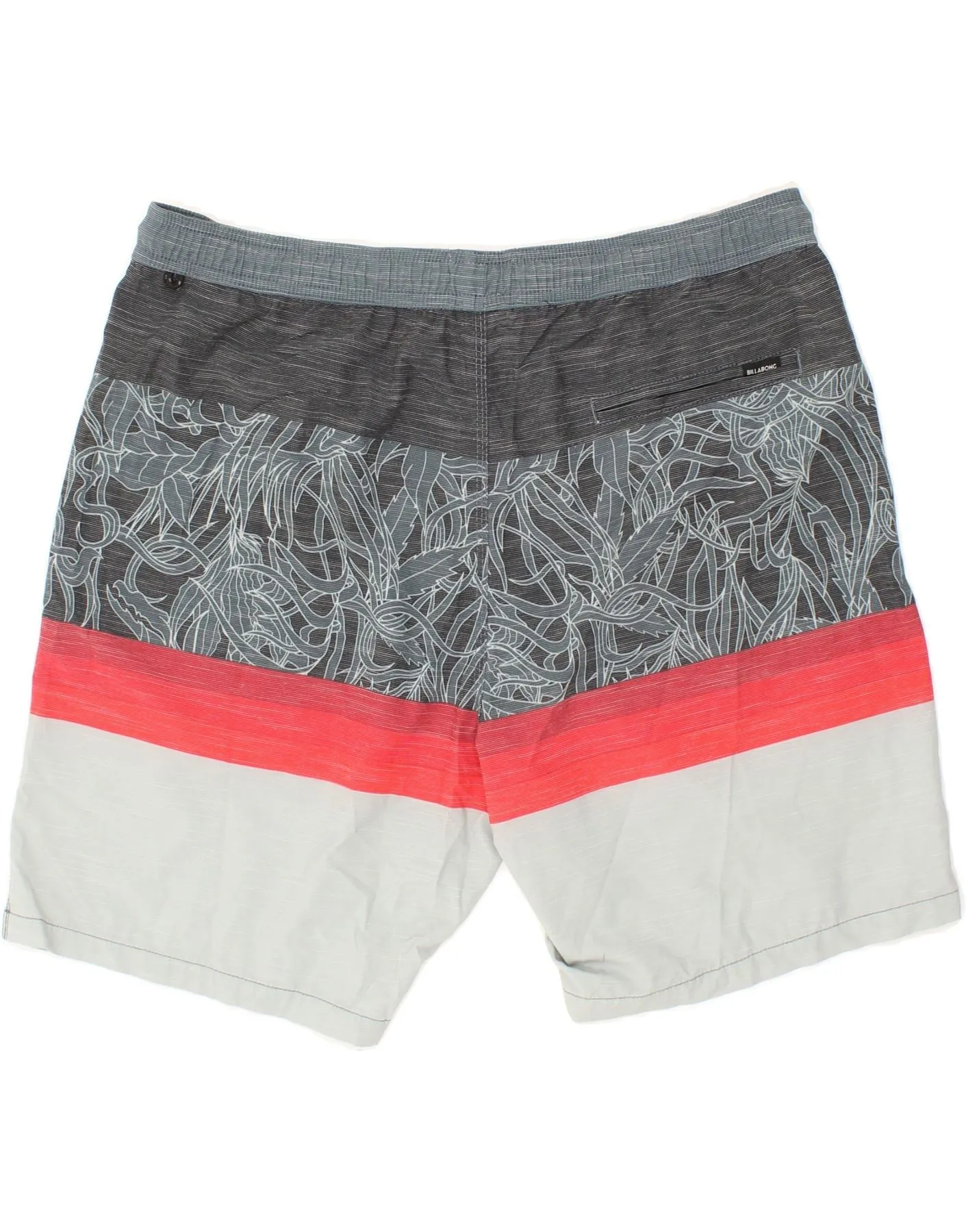 BILLABONG Mens Swimming Shorts XL Grey Striped Polyester