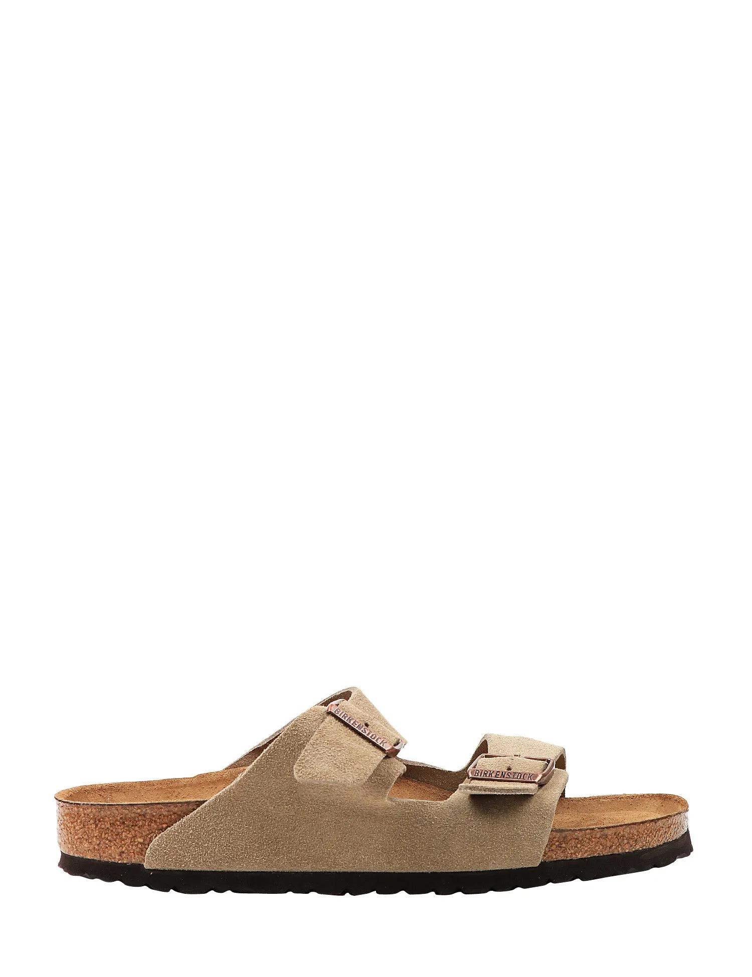 BIRKENSTOCK CIABATTA BIRKENSTOCK ARIZONA TAUPE IN PELLE SCAMOSCIATA CON DOPPIA FIBBIA REGOLABILE
