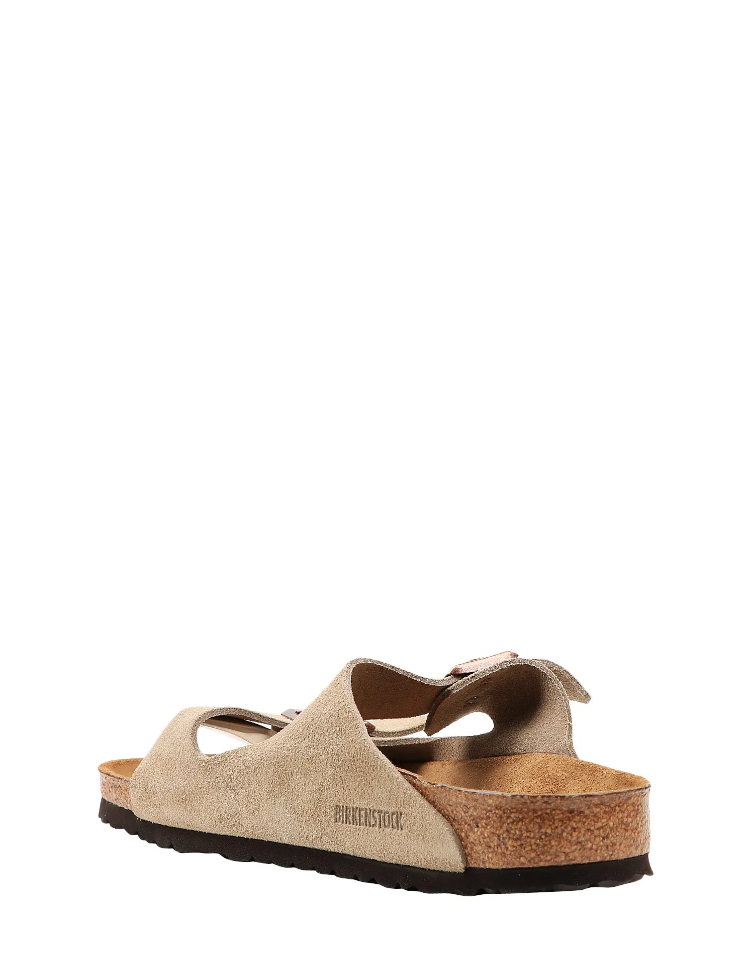 BIRKENSTOCK CIABATTA BIRKENSTOCK ARIZONA TAUPE IN PELLE SCAMOSCIATA CON DOPPIA FIBBIA REGOLABILE