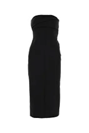 Black polyester blend dress    