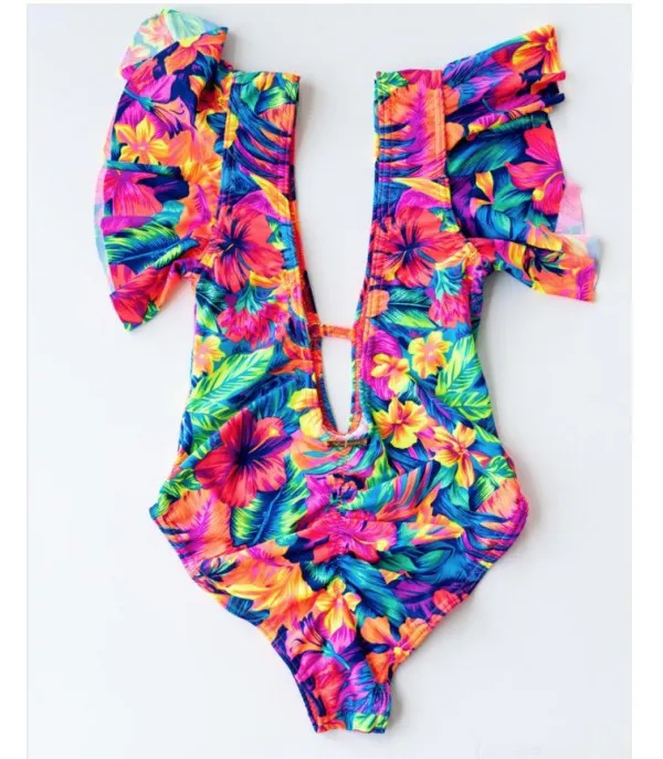 Costume intero tropical flowers