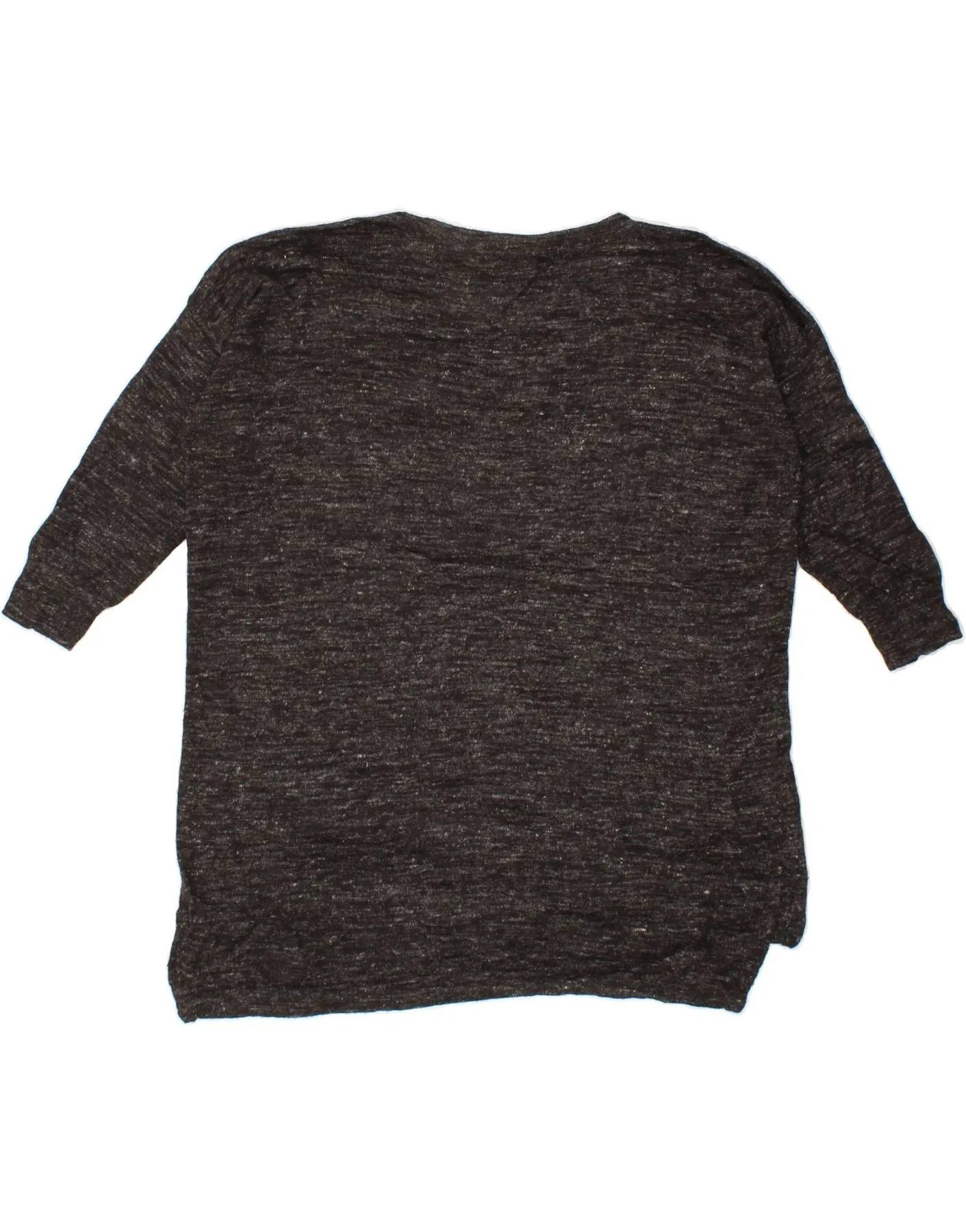 J. CREW Womens Oversized 3/4 Sleeve Boat Neck Jumper Sweater UK 6 XS Grey