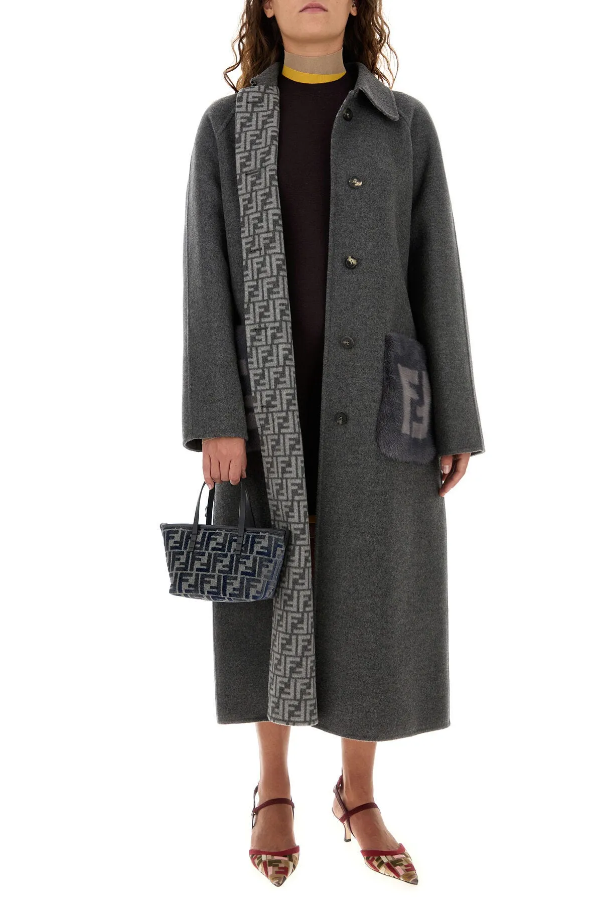 Plum wool blend dress    